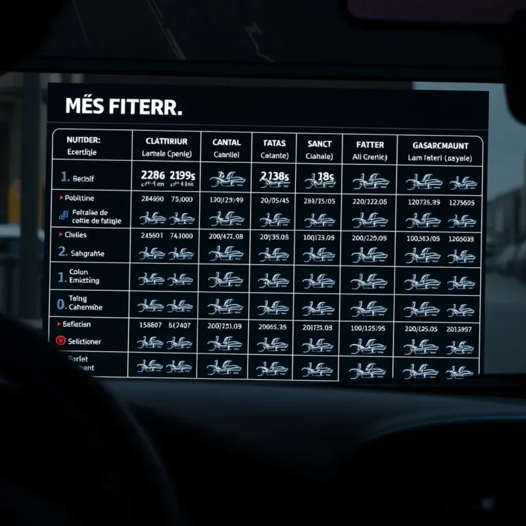Tableau consommation carburant : comparatif par modèle