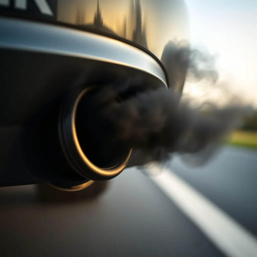 La fumée noire traduit un excès de carburant dans la combustion, fréquent sur les moteurs diesel