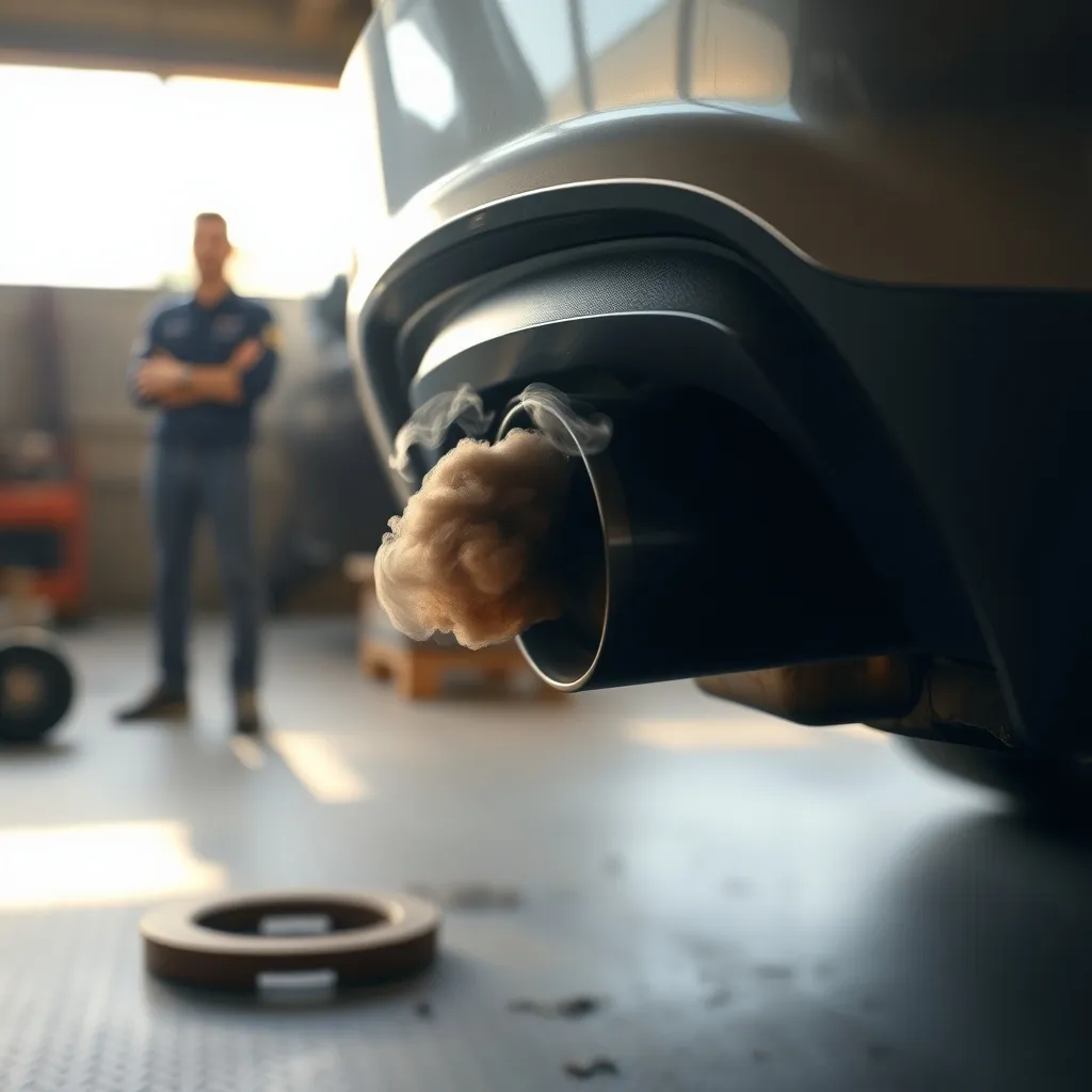 Fumée noire à l'échappement, signe typique d'injecteurs diesel encrassés