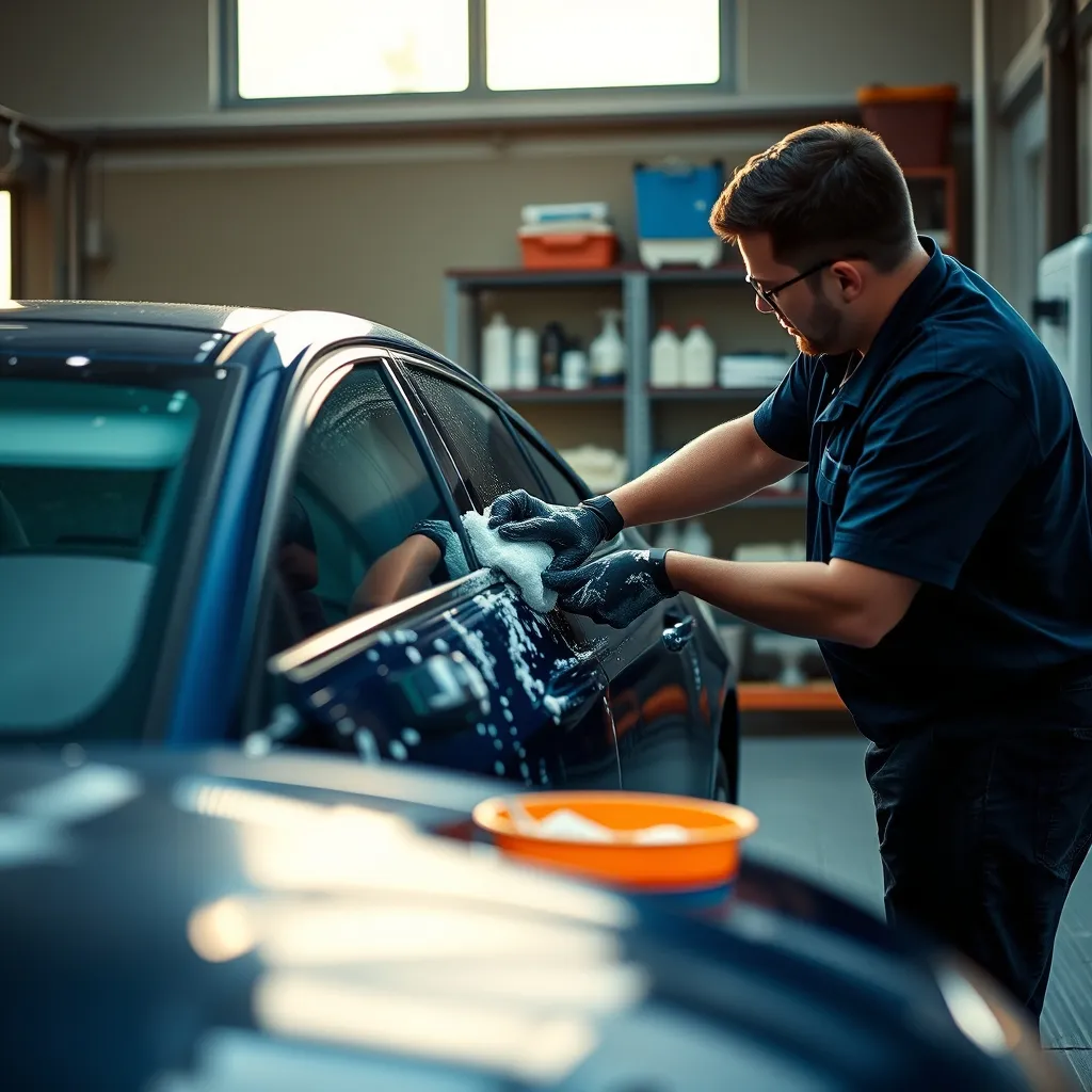Lavage à la main par un professionnel du detailing automobile