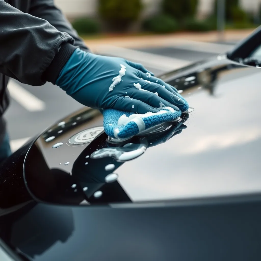 Le lavage à la main avec un gant microfibre préserve la peinture des micro-rayures