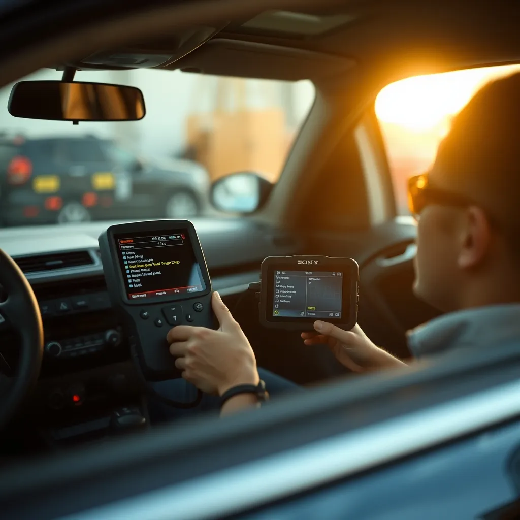 Lecture des codes défaut ABS via une valise diagnostique branchée sur la prise OBD2 du véhicule
