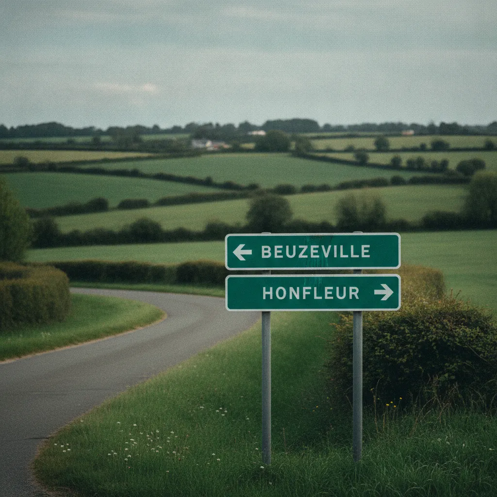 La sortie 28 de l'A13 mène directement vers l'aire de covoiturage de Beuzeville