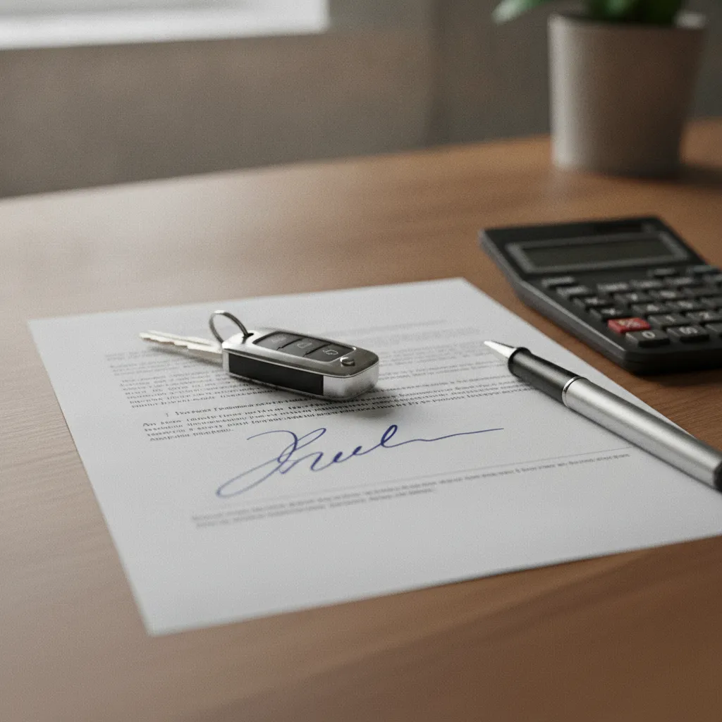 La signature du contrat de crédit auto marque le début du financement