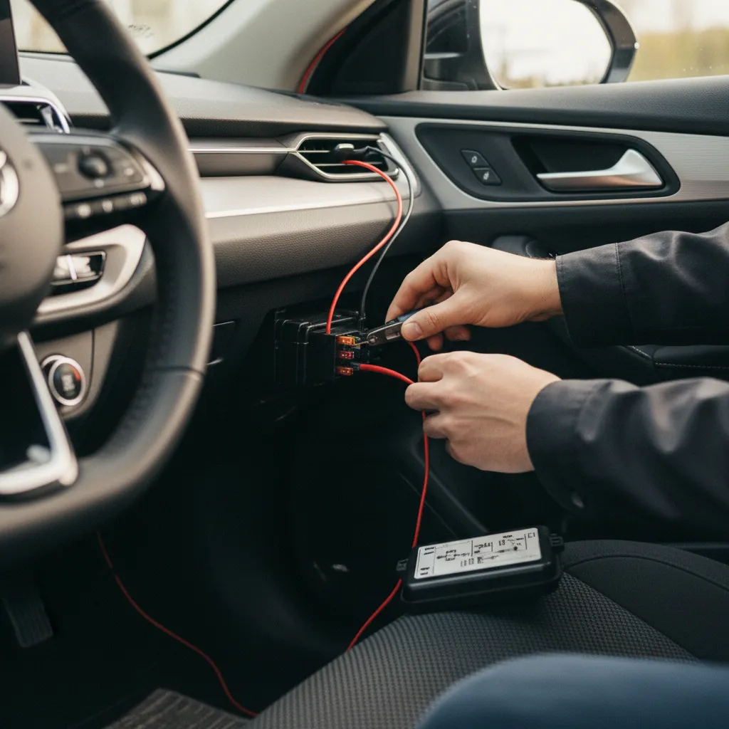 Installation d'un kit hardwire pour alimenter la dashcam directement depuis la boîte à fusibles du véhicule