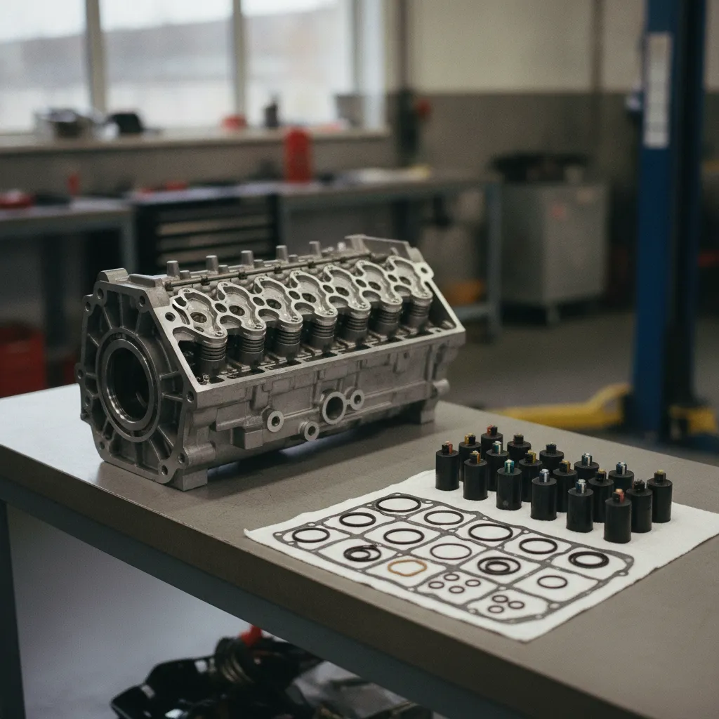 Distributeur hydraulique d'une boîte automatique démonté pour reconditionnement