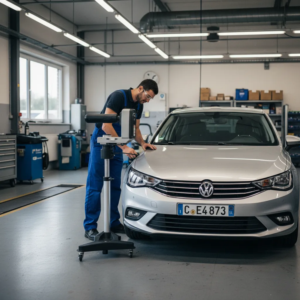 Réglage des phares au régloscope lors du contrôle technique