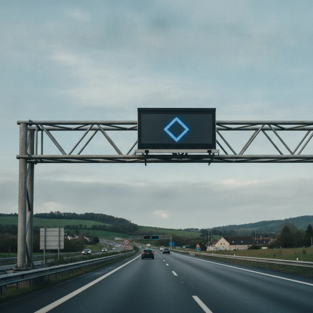 Les panneaux à messages variables indiquent en temps réel l'activation de la voie covoiturage