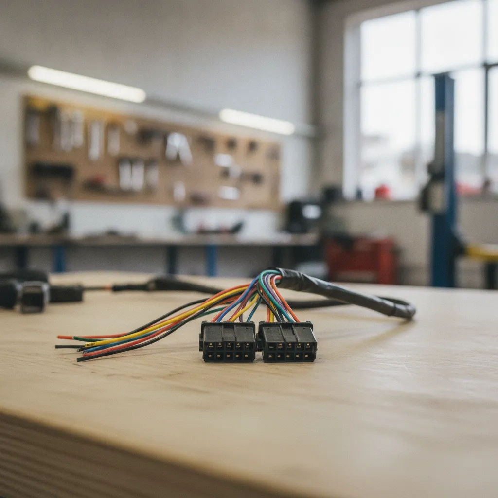 Le faisceau d'adaptation avec connecteur ISO est essentiel pour une installation propre et fiable