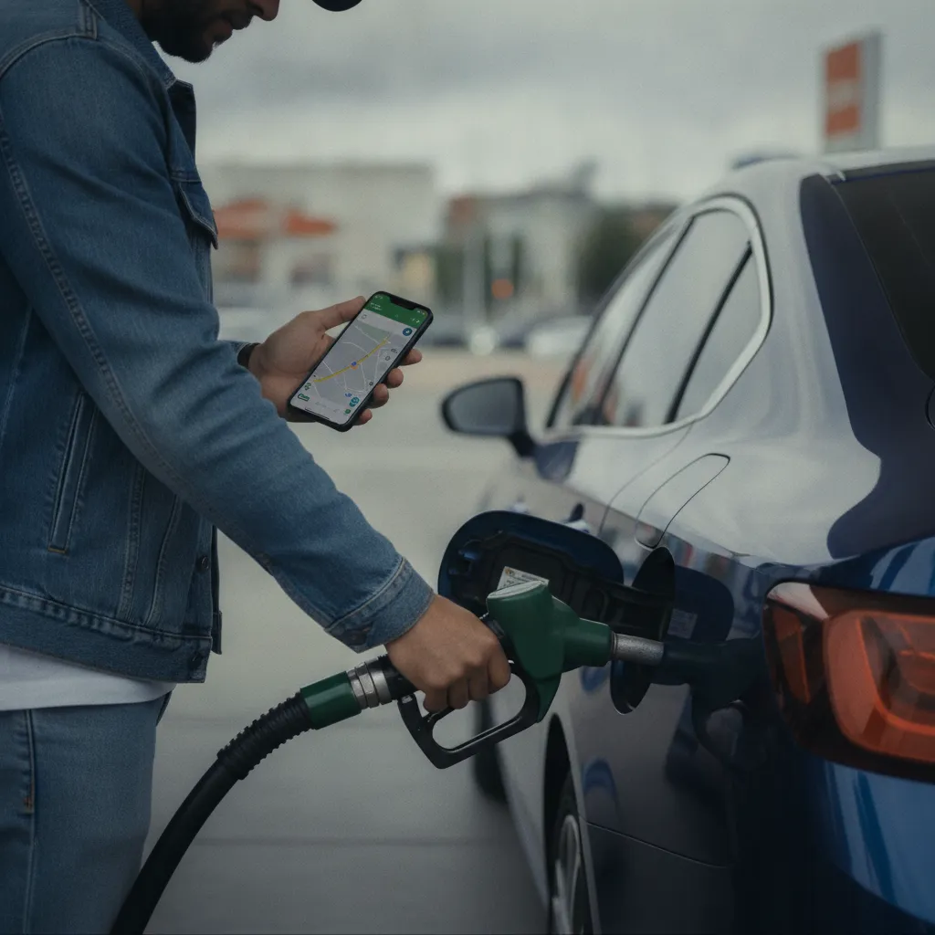 Saisir chaque plein dans l'application ne prend que quelques secondes à la station-service