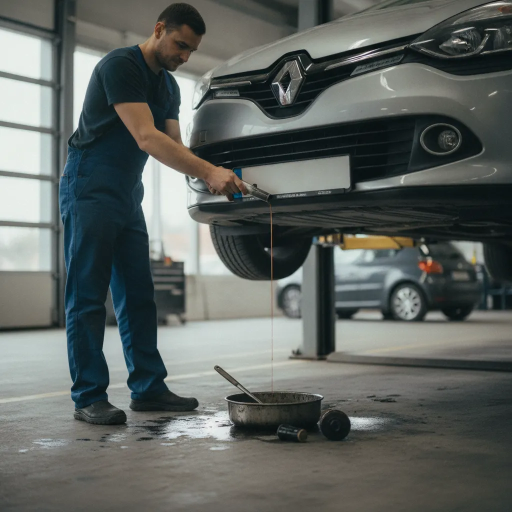 La vidange moteur constitue la base de toute révision Renault