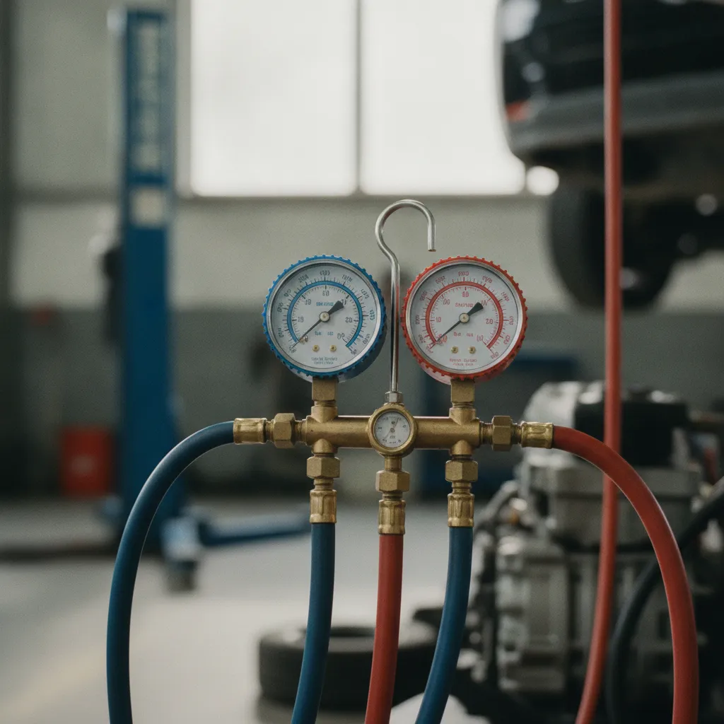 Les manomètres haute et basse pression permettent de vérifier le bon fonctionnement du circuit