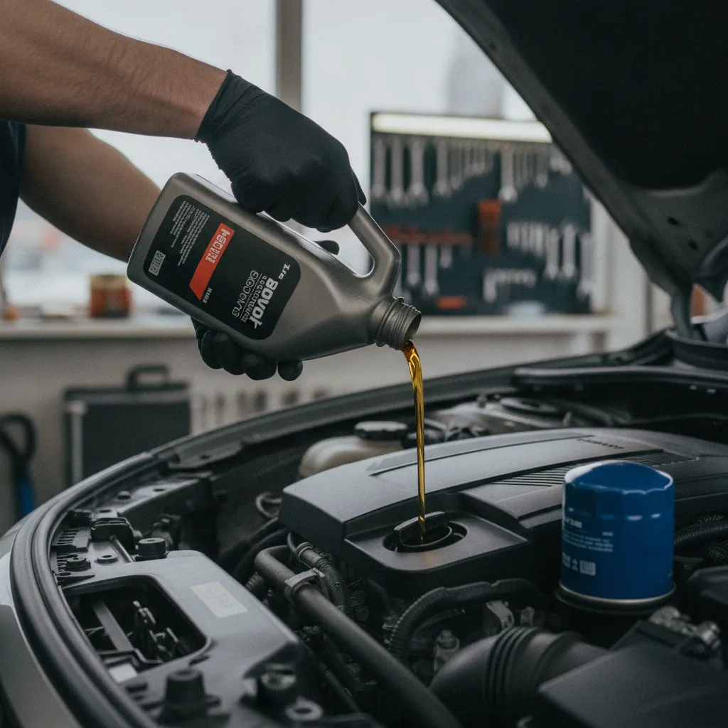 La vidange moteur avec remplacement du filtre à huile constitue la base de toute révision automobile