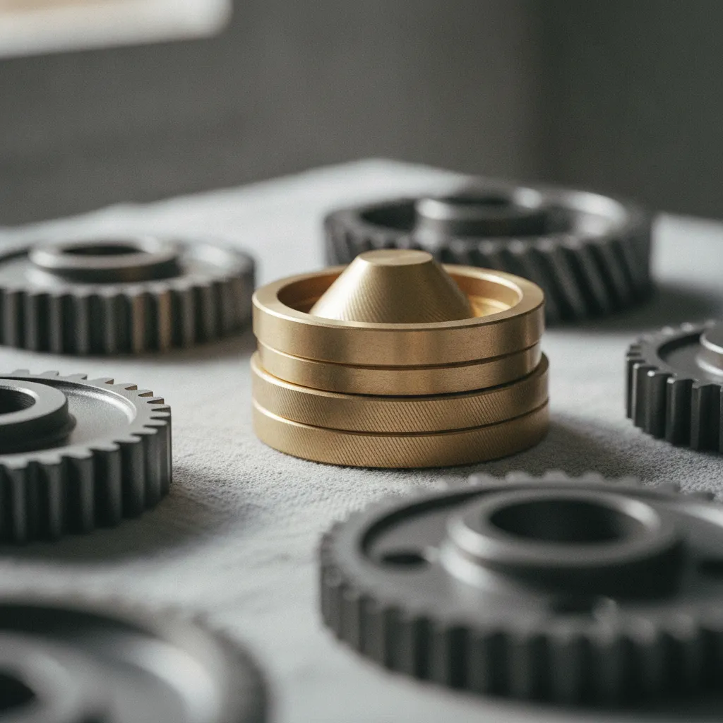 Bagues de synchronisation en laiton avec leurs stries de friction caractéristiques