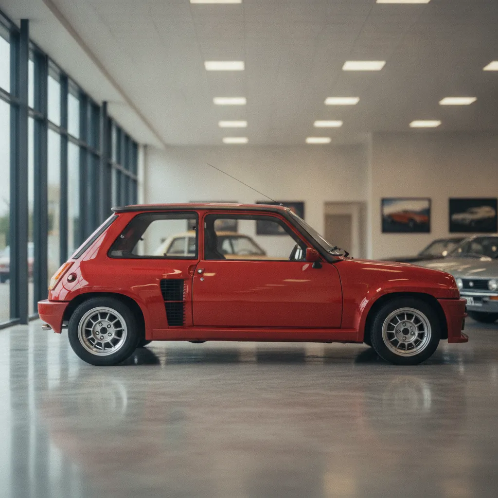 Une R5 Turbo 2 rouge en état concours, la version la plus accessible pour les collectionneurs