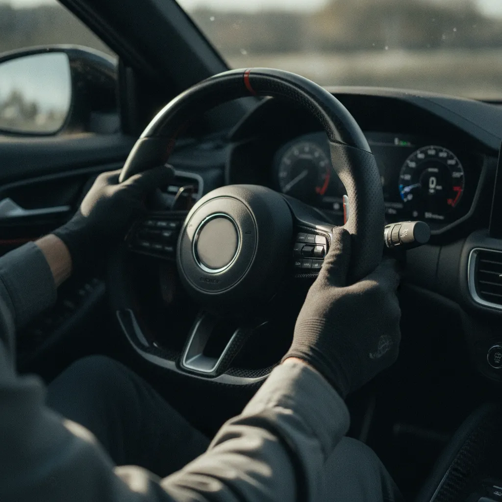 Palettes de changement de vitesse au volant d'une voiture sportive moderne