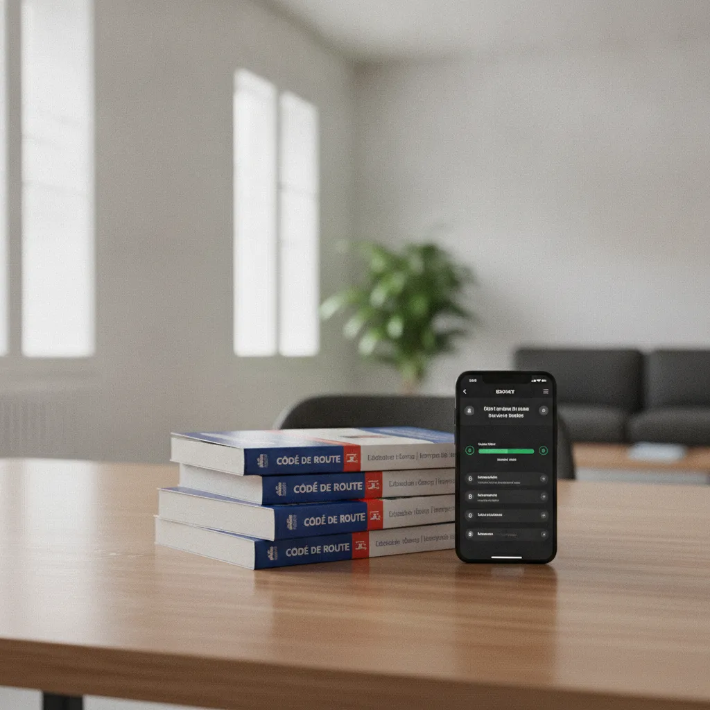 Combiner un livre de code de la route avec une application mobile optimise la préparation