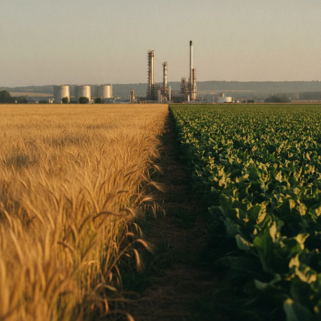 Le bioéthanol est produit à partir de matières premières agricoles françaises comme la betterave et le blé